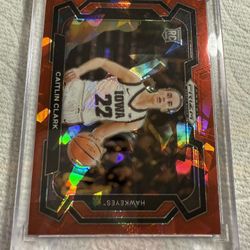 2024 Panini Prizm Caitlin Clark 57 Red Variation Cracked Ice RC