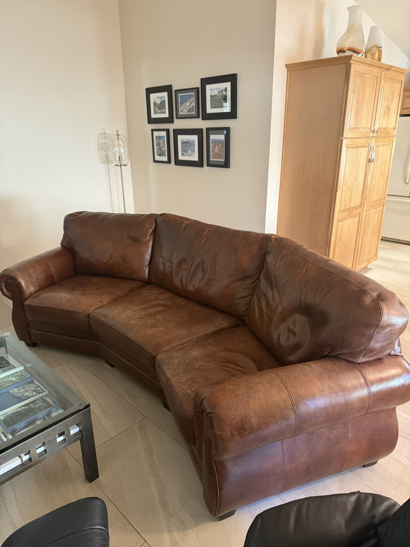Leather Sofa and Chair