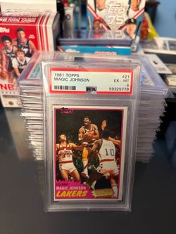 1981 Topps Magic Johnson #21 PSA 6 EX-MT