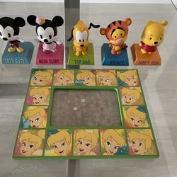 Disney Figurines And Picture Frame