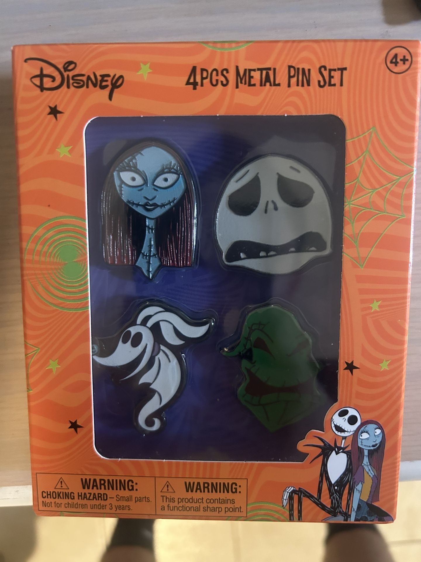 Disney The Nightmare Before Christmas 4-piece metal pin set