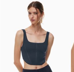 BABATON by ARITZIA Sculpt Knit Bustier Tank Navy Blue Size XS