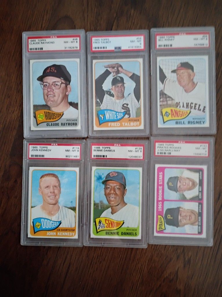 Vintage PSA 8 Baseball Cards from 1965