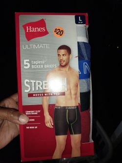Hanes Ultimate Stretch Boxer Briefs 5-Pack Size L