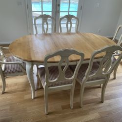 French Farm House Style Table And Chairs. Ethan Allen 
