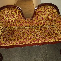Victorian Loveseat Dark Wood Lovely Scented 