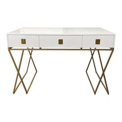 TODAY ONLY - Wisteria White Trestle Desk