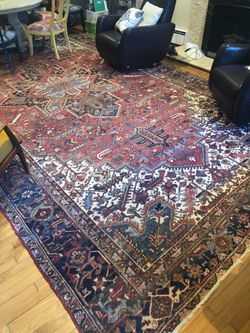 Antique Heriz Persian Rug Circa 1910.  10.1 Wide And 20.3 Feet Long.