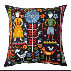 TRATTKAKTUS cushion multicolor covers 2  20x20” cotton fabric 100%.