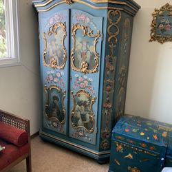 Bavarian German 1800 Antique Furniture Hand Painted 