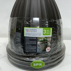 14.5" Varner Resin Planter Plants, 3pk New  