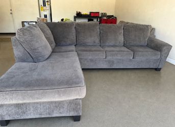 Grey sectional couch