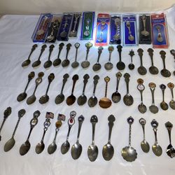 Antique Vintage Souvenir Collector Spoons LOT 