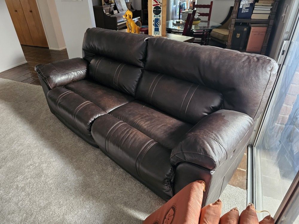 Chocolate Brown Leather Sofa