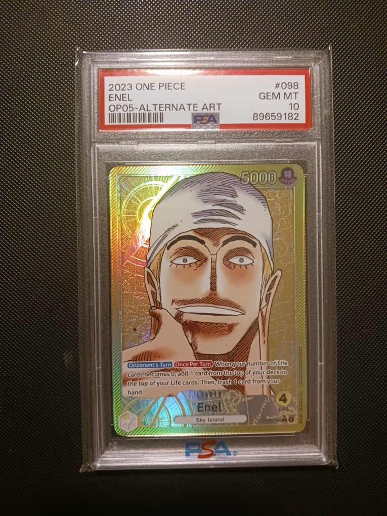 One Piece Card Game TCG Enel OP05-098 PSA 10