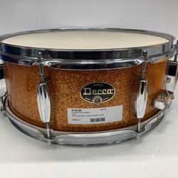 DECCA 1960's Orange Sparkle 8 Lug Snare Drum, Made in Japan