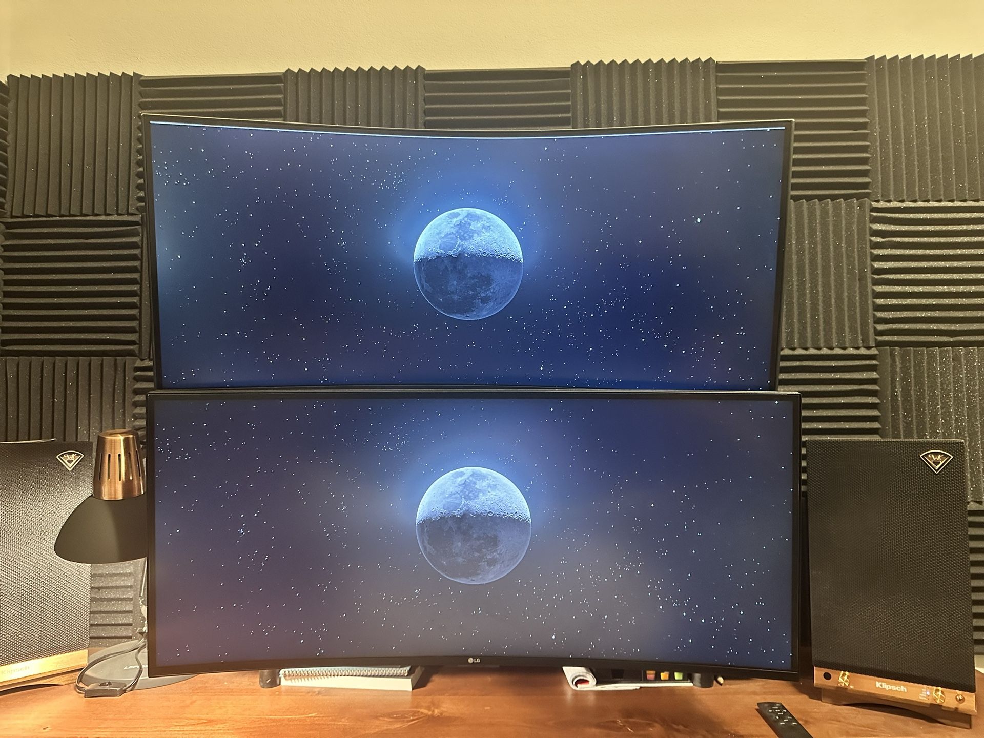 🎮🔥 Dual 34” UltraWide Curved Monitors — LG UltraGear 165Hz + Samsung ViewFinity 100Hz — LIKE NEW!