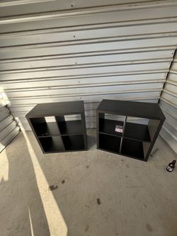 End tables with cubbies $44