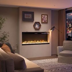 FUFU&GAGA Modern/Contemporary Black 40-in W Floating TV stand ( Accommodates TVs up to 40-in )