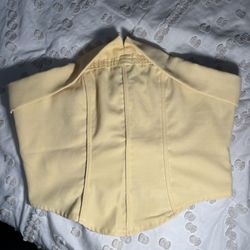 Yellow Semi Corset Top Shein 