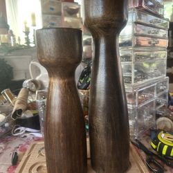 Solid Wood Candle Holders