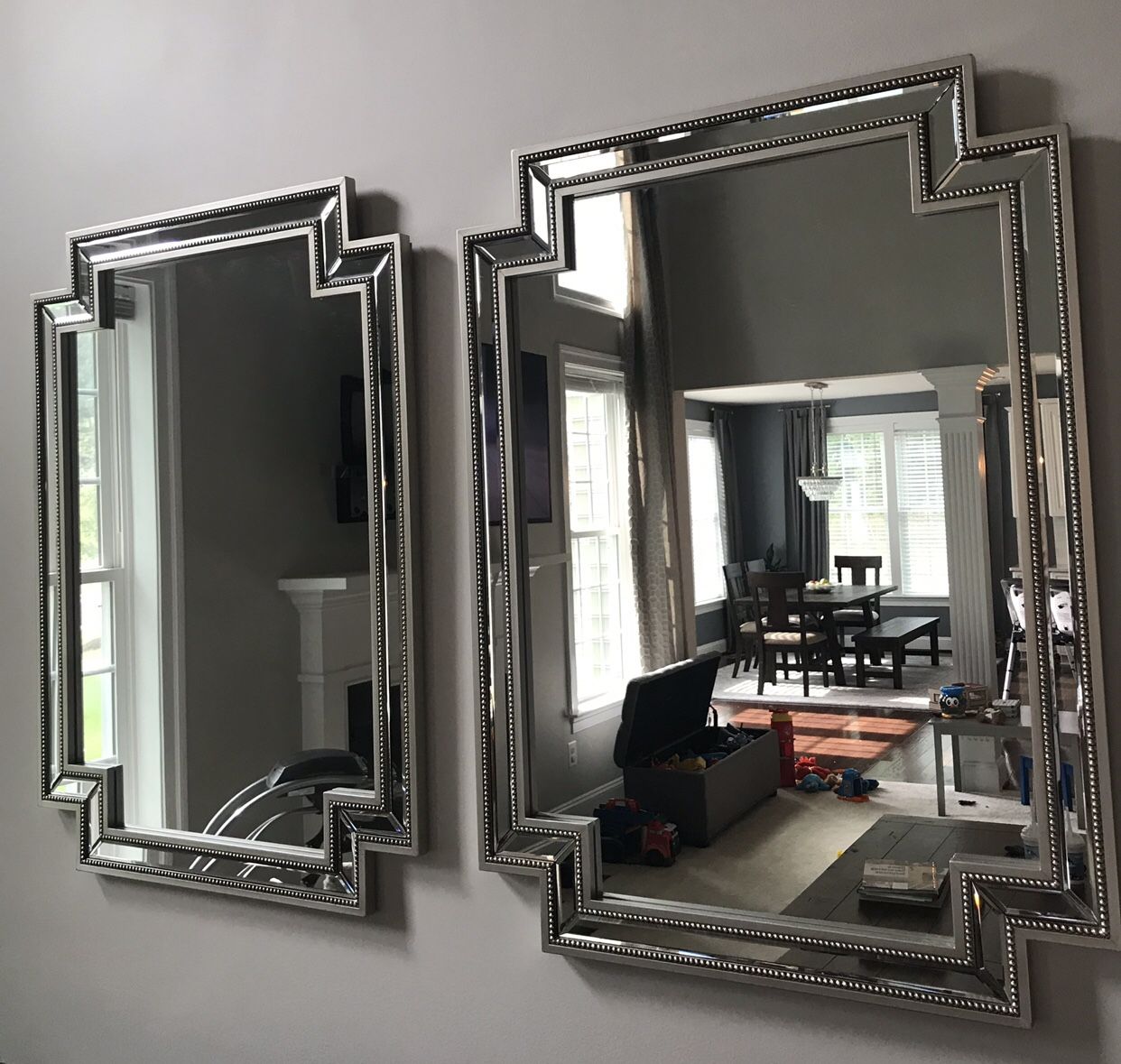 Two Beautiful Large Glam Mirrors (By Nicole Miller)- Excellent Condition