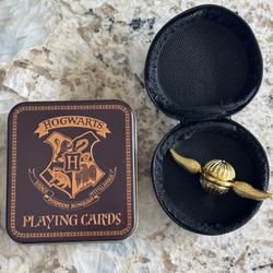 Harry Potter Bundle: Deck of Playing Cards and Snitch Spinner New Sealed In Box