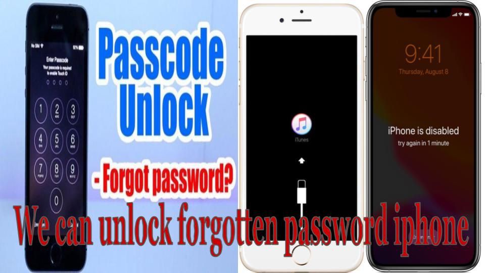 Unlock iPhone forgotten password, reset disable iPhone, unlock iCloud for iOS 11 or lower