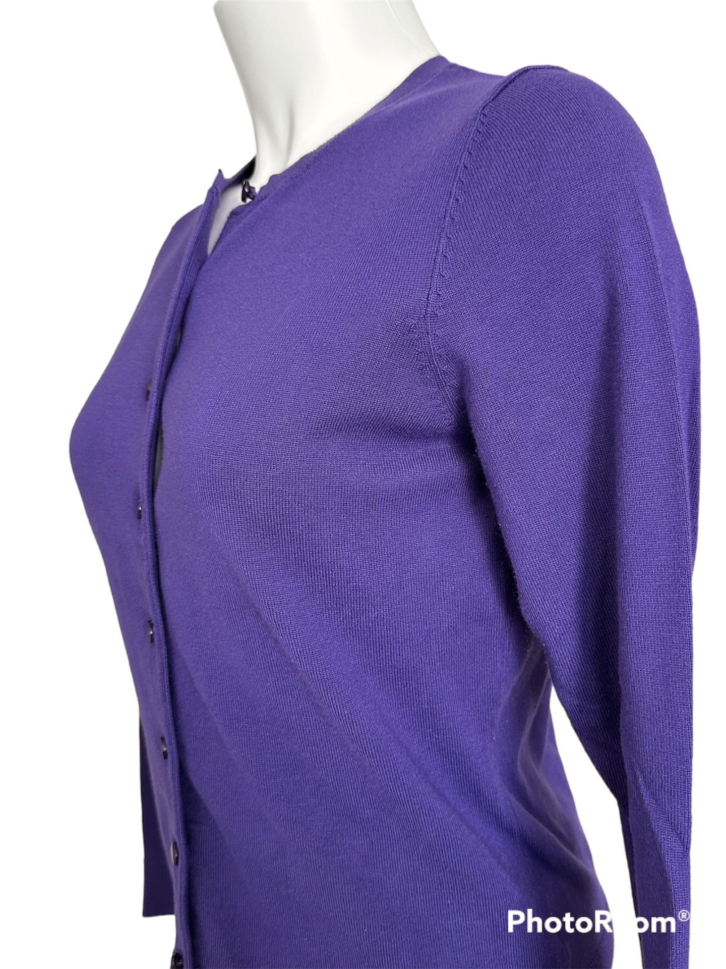 Charter Club Women's Purple Button Down Cardigan Sweater Sz S