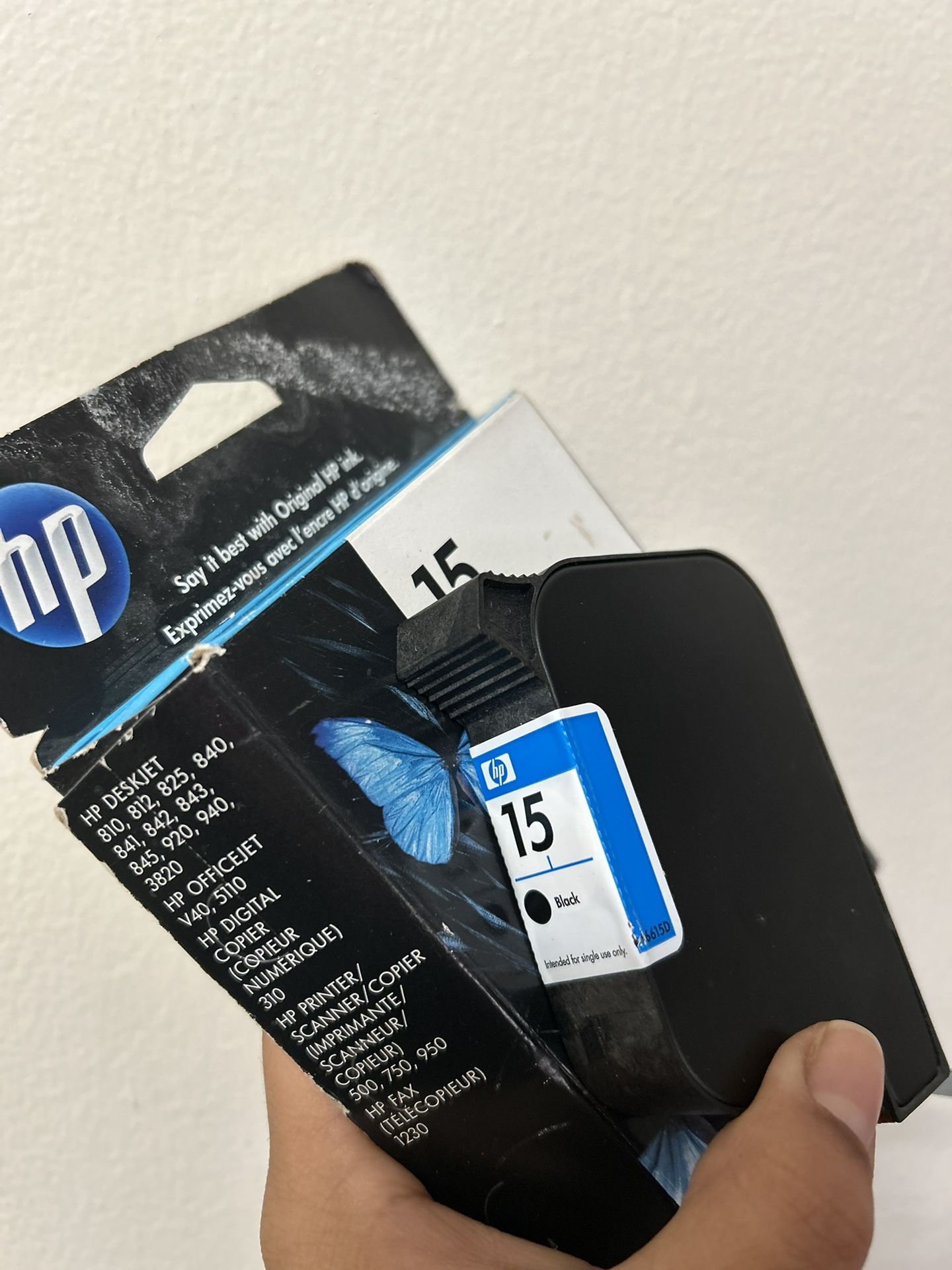 (2) HP Ink Cartridges - 15 - Black