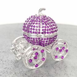 NEW:  Purple Pumpkin Carriage Trinket Box💜 Two In stock 