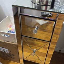 Two Glass Night Stands 