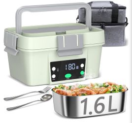 Portable Electric Lunch Box for Adults, 6.75 Cups and 16,000mAh Rechargeable Cordless Heated Lunch Box with Insulated Lunch Bag & Scheduled Self Heati