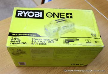 Ryobi ONE+ 18V 6-Port Fast Charger - PCG006 NEW SEALED