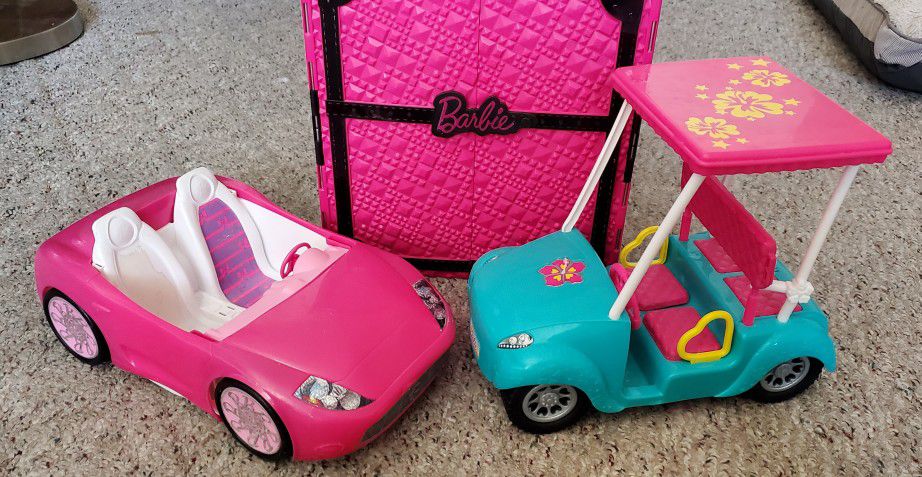 meesterwerk huid verlies Barbie Golf Cart, Closet, And Convertible Car for Sale in Bullhead City, AZ  - OfferUp