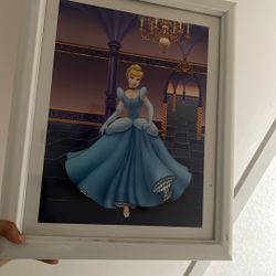 Cinderella wall art hanging Room decor