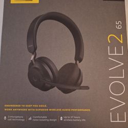 Jabra Evolve2 65 MS Wireless Headphones Stereo, Black – Wireless Bluetooth Headset for Calls and Music
37 Hours of Battery Life, Passive Noise Cancell