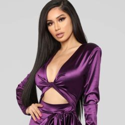 Fashion Nova Satin Purple Dress
