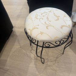 Elegant Metal Vanity Swivel Stool New 