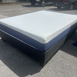 Queen size bed frame and mattress