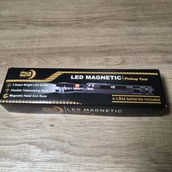 LED magnetic pick up tool super bright, flexible,  telescoping neck.                                 Hablo Español lampara flexible Magnetica Nueva