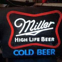 Vintage Miller Highg Life Sign  