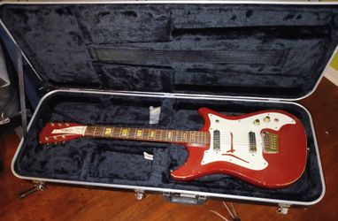 Vintage 1964 Alamo Titan Guitar Kluson Deluxe Tuners Gator Hard Case