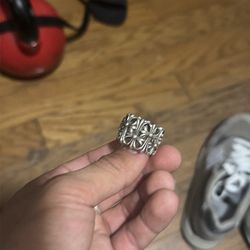 Chrome heart ring