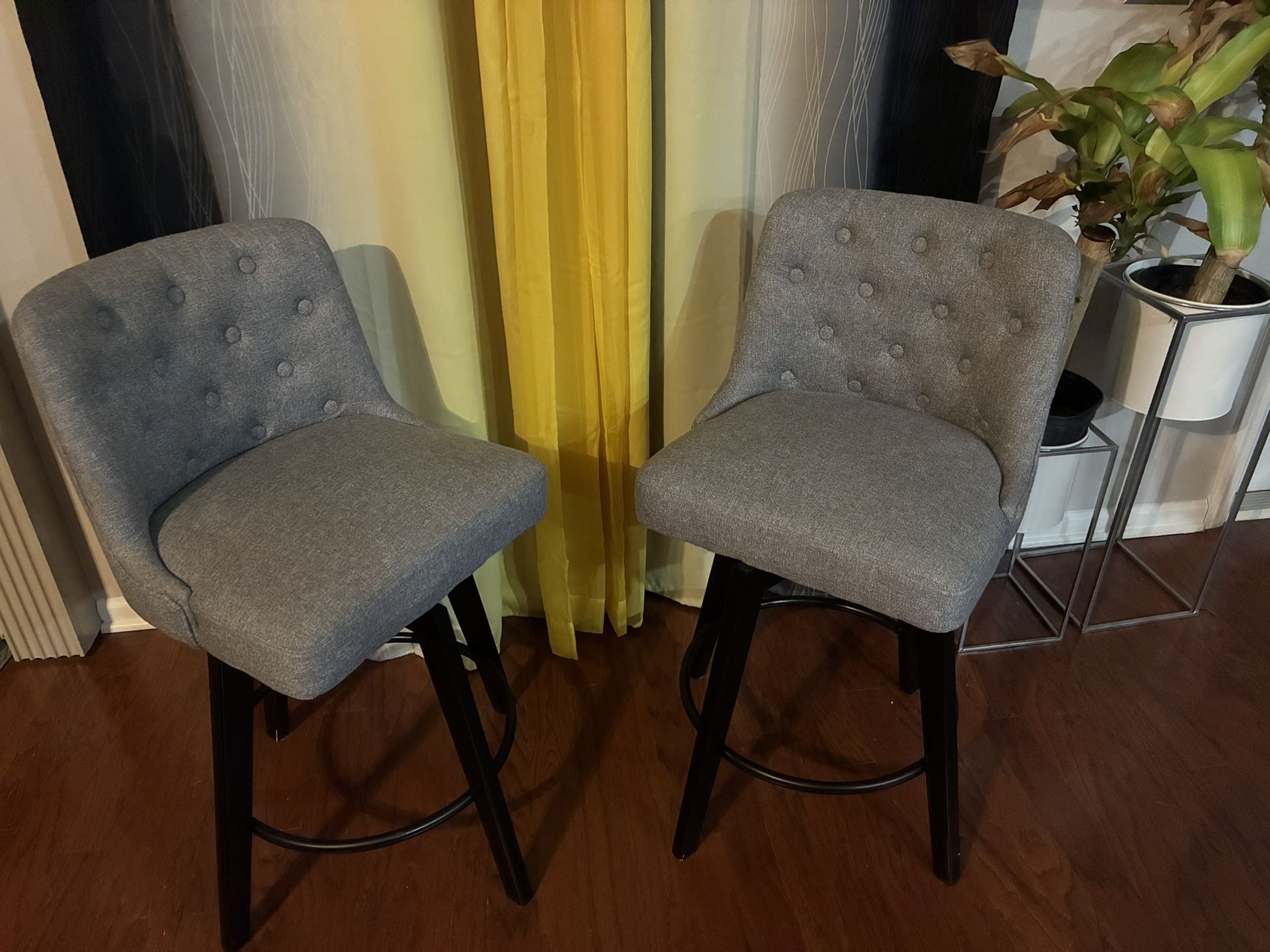 Brand New Two Gray Bar Stools 