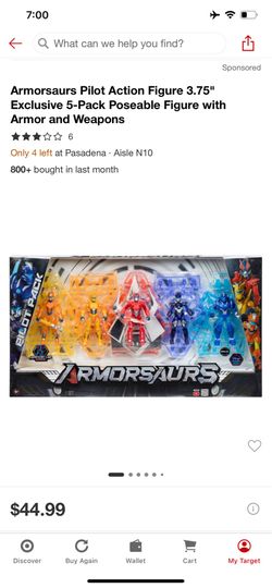 Armorsaurs Pilot Action Figure 3.75" Exclusive 5-Pack Poseable Figure with Armor and Weapons