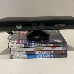 Microsoft Xbox 360 Kinect Sensor With 4 Games