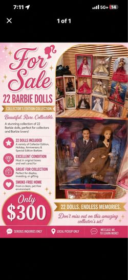 22 Barbie dolls