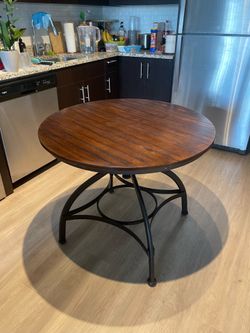 Wood top kitchen table
