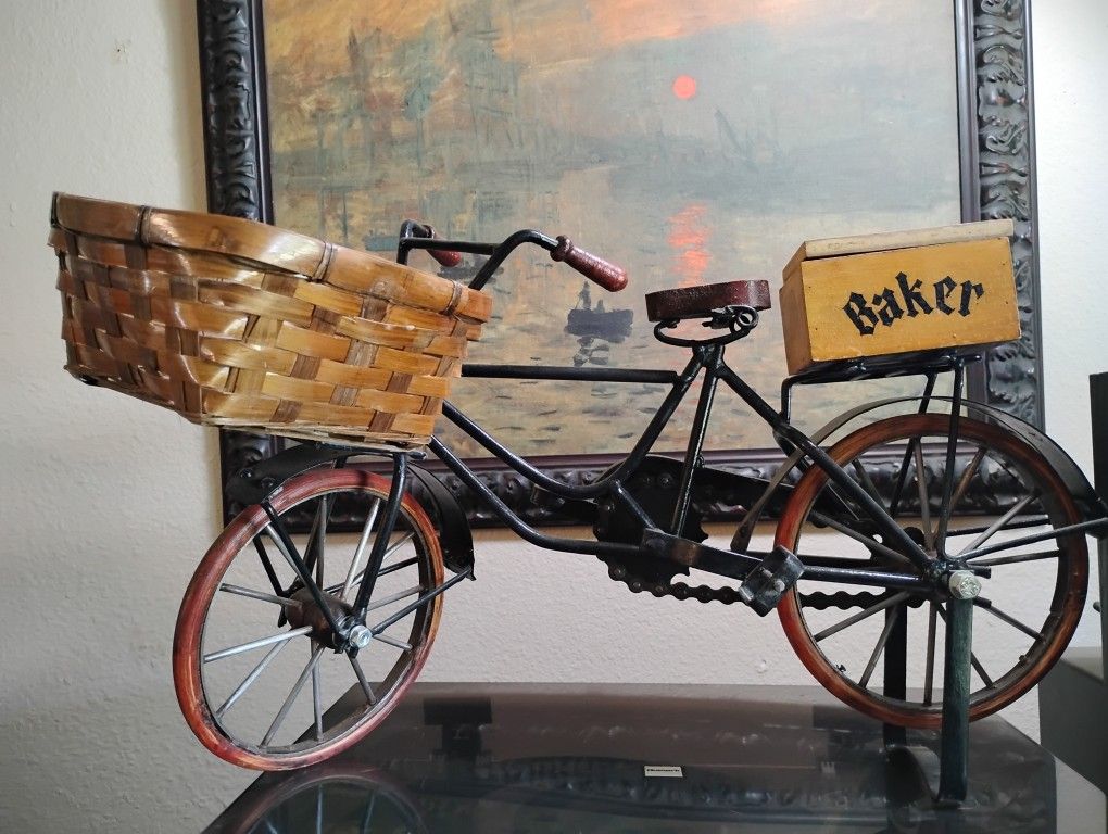 19th Century Wooden Wheel Baker Bicycle